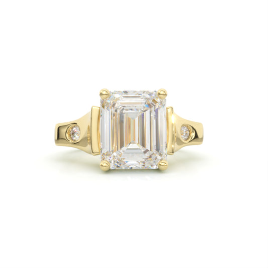 Diamond Ring Cad designed in 18ct Yellow Gold